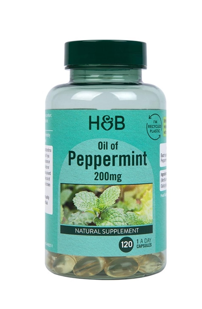 Holland and Barrett Oil of Peppermint 60 Capsules