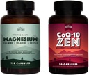 Natural Rhythm Cardio Calm Bundle - Triple Calm Magnesium 150mg, 120 Capsules + CoQ10-ZEN (Coenzyme Q10 + L-Carnitine + L-Theanine), 30 Capsules