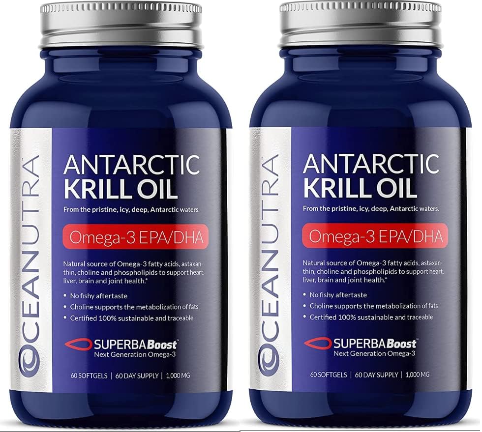 100% καθαρό λάδι κριλ 1000MG 120-Ημέρα προσφοράς διπλή δύναμη 56% φωσφολιπίδια Ασταξανθίνη Βιώσιμη Ανταρκτική SuperbaBoost Omega 3 EPA DHA φροντίδα του εγκεφάλου καρδιά, τρίτο μέρος δοκιμαστεί, δεν ιχθυέλαιο