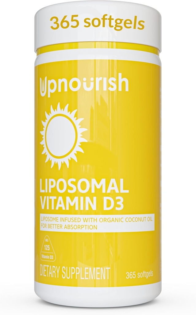 UpNourish Liposomal Vitamin D3 5000 IU Softgels - 1 έτος προσφοράς 