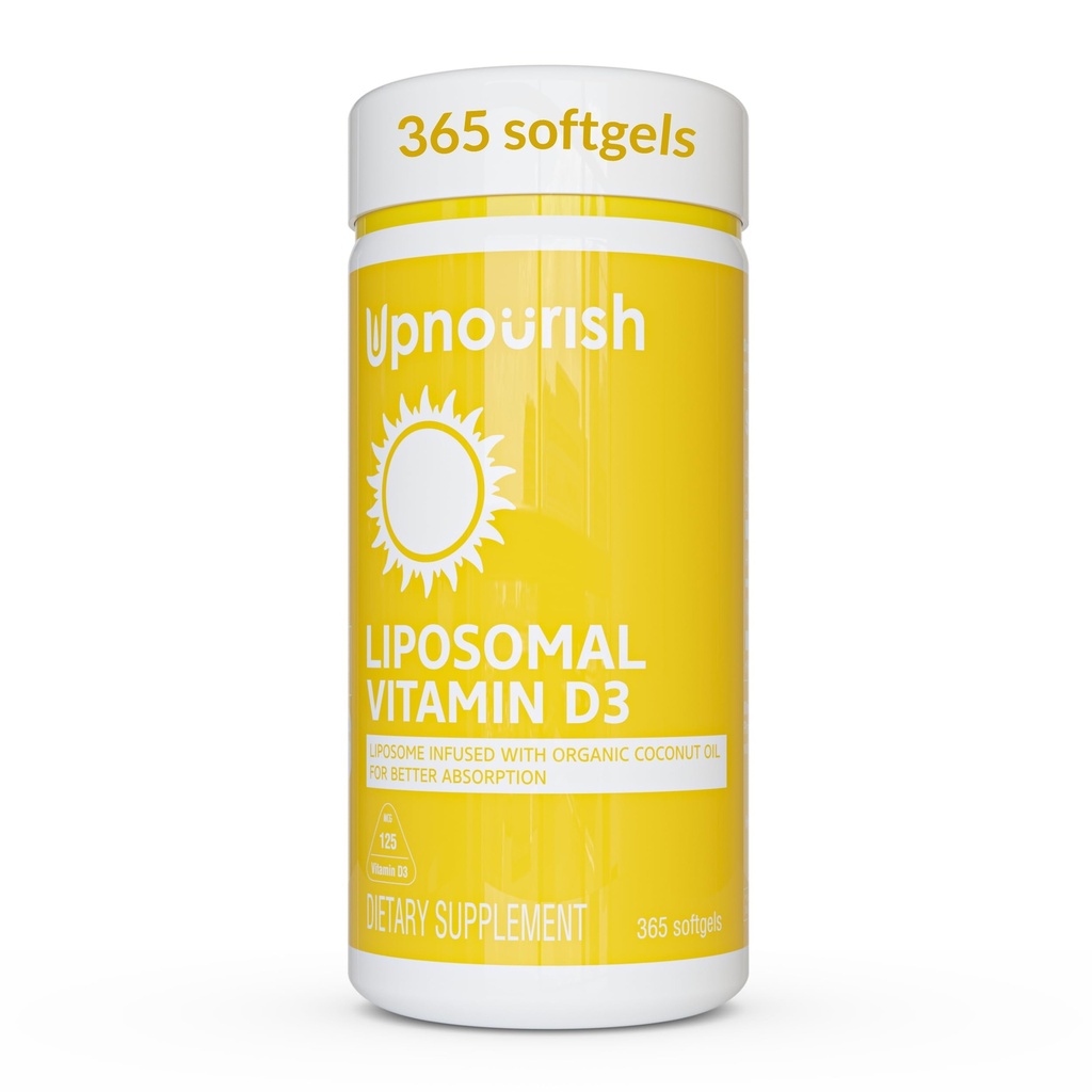 UpNourish Liposomal Vitamin D3 5000 IU Softgels - 1 έτος προσφοράς 