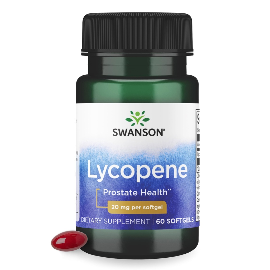 Swanson Lycopene-Φυσικό συμπλήρωμα υγείας ανδρών που προωθεί Prostate & Heart Health, υποστηρίζει την πίεση του αίματος μέσα σε ένα κανονικό εύρος (60 Softgels)