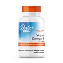 Doctors Best Vegan Omega-3 EPA + DHA from Algae - Vegan Plant Based Omega 3 Supplement for Women & Men, Supports Memory, Brain & Cardiovascular Health, Non GMO, Gluten Free - 60 Veggie Softgels