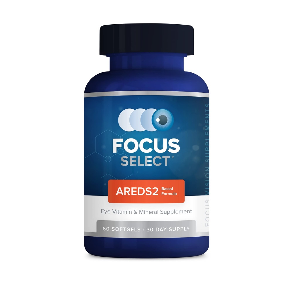 Focus Select AREDS2 Based Eye Vitamin-mineral Supplement - AREDS2 Based Supplement for Eyes (60 ct. 30 Day Supply) - AREDS2 Based Low Zinc Formula - Eye Vision Supplement και Βιταμίνη