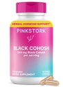 Pink Stork Black Cohosh Συμπληρώματα για γυναίκες - 540 mg Pure Black Cohosh για Περιεμμηνόπαυση, Εμμηνόπαυση Υποστήριξη - 30 κάψουλες