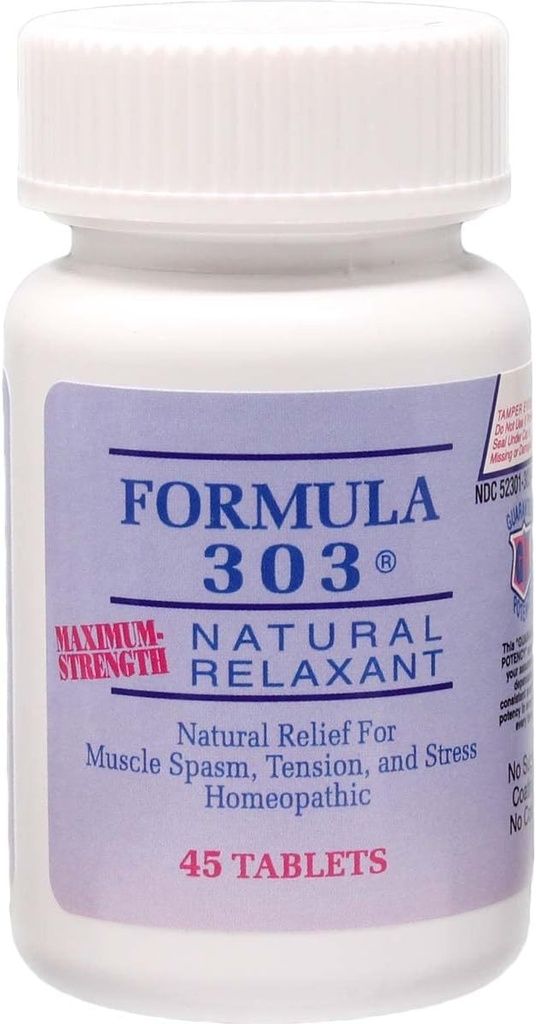 Dee CEE Labs Formula 303 δισκία μέγιστης αντοχής, 45 δισκία; Όλα-φυσικά που περιέχουν μαγνήσιο για πονεμένους μυς, το λουλούδι του πάθους και τη ρίζα βαλεριάνας