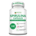 Κάψουλες Spirulina 3000mg - 40 Σερβιέτες Βιολογικών Καψακίων Spirulina - Πλούσια σε Πρωτεΐνη, Αντιοξειδωτικά & Βιταμίνες - 240 Βιολογικά Σπιρουλίνα Σκόνη - Υποστηρίζει Ανοσοποιητική & Καρδιαγγειακή Υγεία