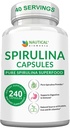 Spirulina Capsules 3000mg - 40 Servings Of Organic Spirulina Capsules - Rich in Protein, Antioxidants & Vitamins - 240 Organic Espirulina Powder - Supports Immune & Cardiovascular Health
