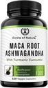 Maca Root, Ashwagandha Root Extract, Κάψουλες για άνδρες & γυναίκες με κουρκουμίνη και βιοπερίνη 120 κάψουλες Made in USA