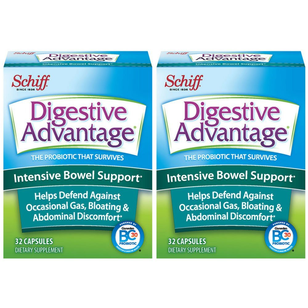 Digestive Advantage Intensive Bowel Support, 32 Capsules (Pack of 2)