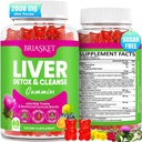 Liver Detox Cleanse & Repair, 2000 mg Milk Thistle Liver Detox, συμπλήρωμα στήριξης ήπατος με Glutathionone, Dandelion Root, Turmeric & Artichoke, 23-σε-1Herbal για την υγεία του ήπατος και των ούλων, Vegan, 60 Gummies