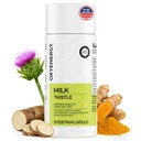 OxyEnergy Liver Cleanse Detox & Repair Supplement with 80% Milk Thistle, Turmeric, Inositol & Pueraria, Support Liver Health, Non-GMO, Gluten-Free, 90 Vegetarian Capsules, Made in USA