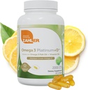 Zahler Omega 3 Platinum +D, All-Natural Pure Fish Oil Supplement, Burpless Softgel χωρίς ψαρική επίγευση, Υψηλότερη σε EPA και DHA, Certified Kosher, 180 Softgels
