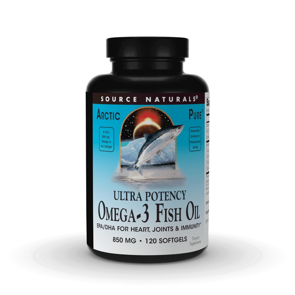 Source Naturals ArcticPure Ultra Potency 850 mg Omega-3 Fish Oil - 120 Softgels