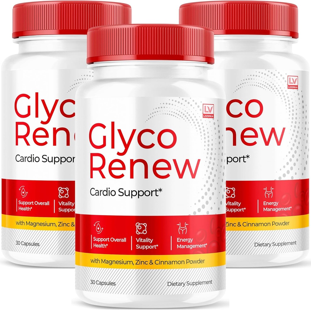 (3 Pack) Glyco Renew - Glyco Renew Blood Support, GlycoRenew Blood Support, Glyco Renew Blood Support Pills, Riped Glyco Renew Blood Support, Glyco Renew Pills, Glyco Renew Supplement, 90 Κάψουλες