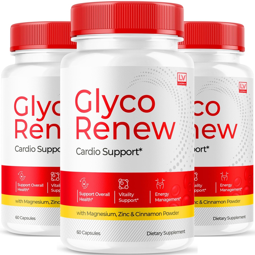 (3 Pack) Glyco Renew - Glyco Renew Blood Support, GlycoRenew Blood Support, Glyco Renew Blood Support Pills, Riped Glyco Renew Blood Support, Glyco Renew Pills, Glyco Renew Supplement, 90 Κάψουλες