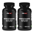 Vitabod Benfotiamine 600mg – 180 Vegetarian Capsules – Fat-Soluble Vitamin B1 Supplement- 2 Pack