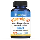 Vitamin B1 250MG, 120 Capsules, Non-GMO, Vegan, Gluten Free, Benfotiamine