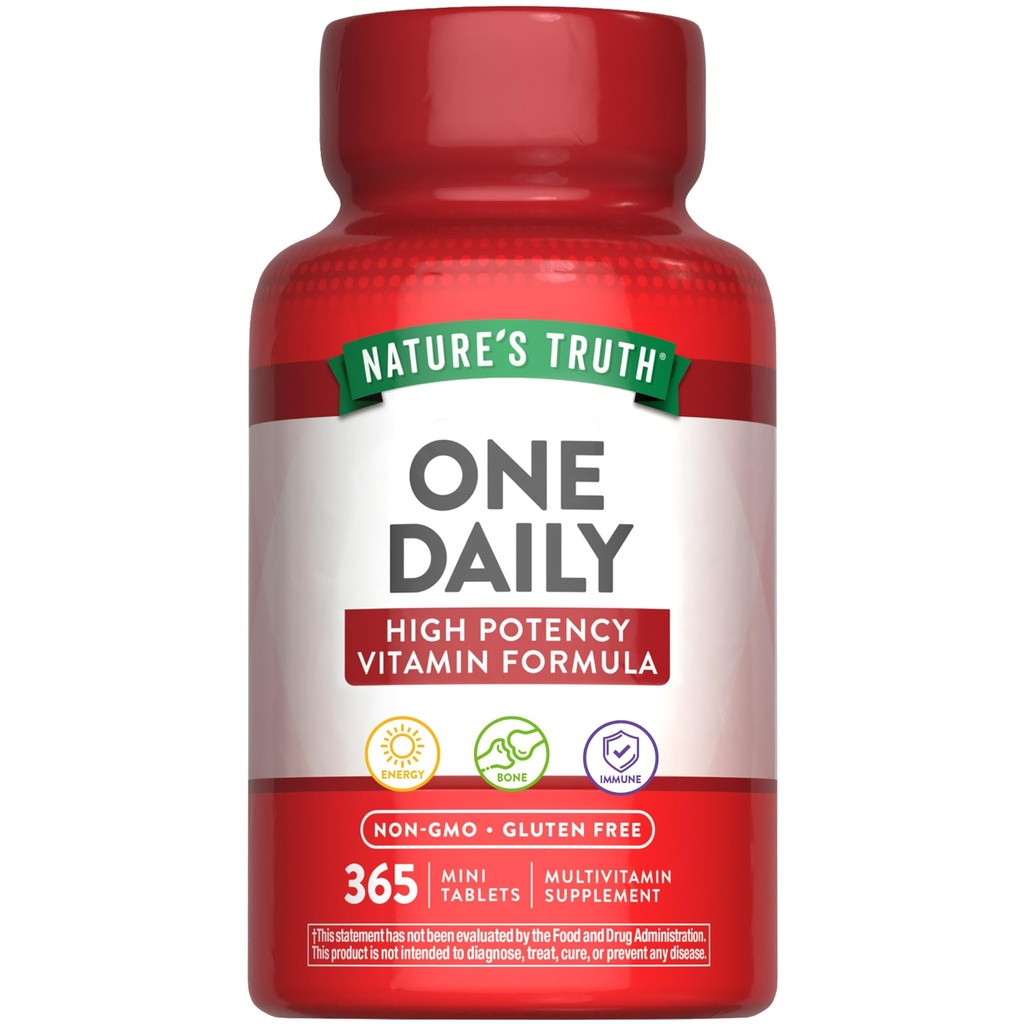 Nature's Truth One Daily Multivitamin for Men and Women | 365 Mini Tablets | Non-GMO & Gluten Free Supplement