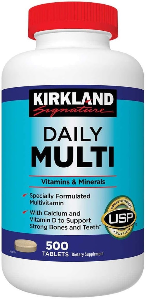 Kirkland Signature Daily Multi, 500 Tablets (3 Pack)