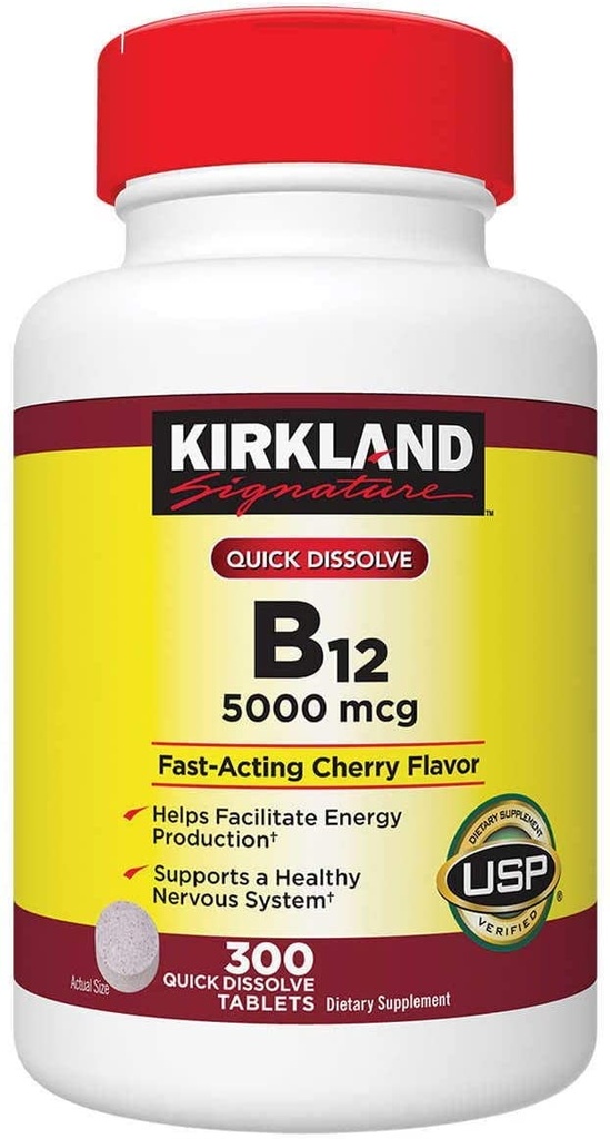 Kirkland Signature Quick Dissolve B-12 5000 mcg., 300 Tablets