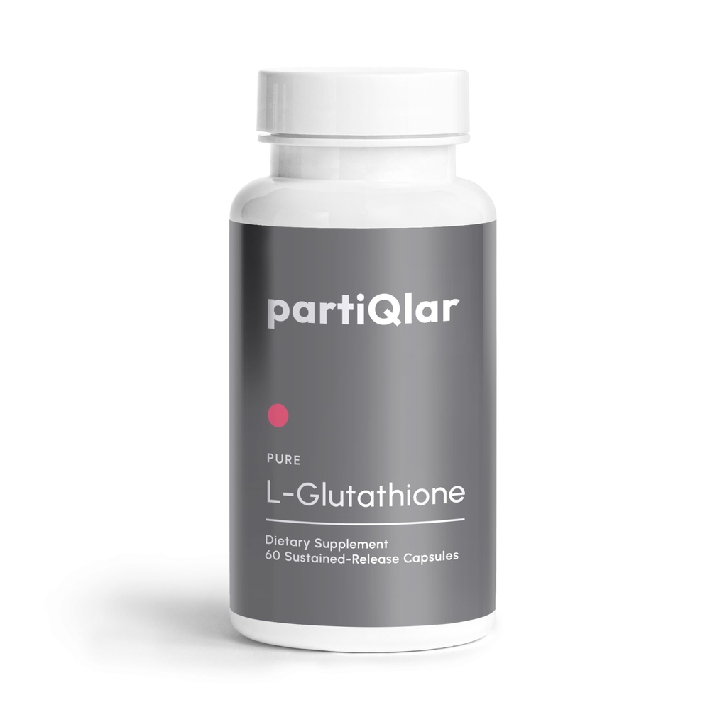 partiQlar L-Glutathione 500mg - High Potency Glutathione Supplement for Liver Detox, Immune Support & Skin Health - Bioavailable Antioxidant Support - 60 Veggie Capsules
