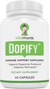 VitaMonk Dopify Dopamine συμπλήρωμα Dopamine Booster με μονοφωσφορική ουριδίνη, Mucuna Pruriens, L-Θεανίνη, Τυροσίνη και πολλά άλλα - Χωρίς τεχνητά πληρωτικά, Just Brain Food - 60 κάψουλες
