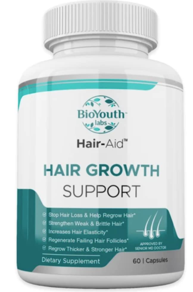 Labs Hair Growth Vitamins Supplement for Thicker Hair Growth, 60 Κάψουλες - Nutritious Blend of Vitamin E, Raspberry Ketone, Iron & Saw Palmetto to minimize Hair Loss for Both Women & Men.