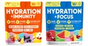 Venture Pal 2-in-1 Hydration Electrolytes Bundle – Focus & Immune Support Powder Packets, 7 Electrolytes, Vitamins, Magnesium, Lion’s Mane, L-Theanine, Elderberry, Sugar Free Drink Mix, 32 Sticks