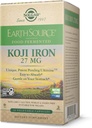Solgar Earth Source Food Fermented Koji Iron 27mg, 30 κάψουλες λαχανικών - Υψηλότερη απορρόφηση, αργός-απελευθερωμένος σίδηρος - Απαλό στο στομάχι - μη-GMO, Vegan, χωρίς γλουτένη, χωρίς γαλακτοκομικά, Kosher - 30 εξυπηρετούν