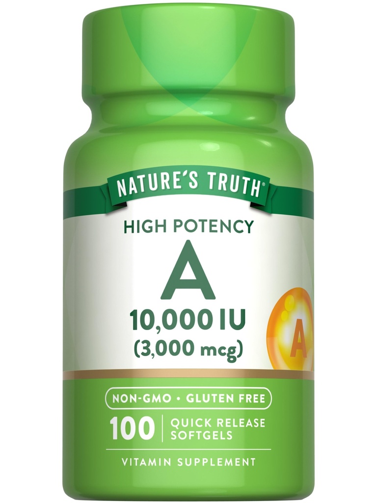 Nature's Truth Vitamin A 10000 IU Softgels | 100 Count | Non-GMO & Gluten Free Supplement