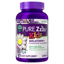 PURE Zzzs Kids, Kids Melatonin Gummy, Sleep Aid, χαμηλή ποσότητα μελατονίνης για παιδιά, με χαμομήλι και λεβάντα, μελατονίνη 1 mg, μελατονίνη Gummies Παιδιά, μούρο Γεύση, 72 Gummys ύπνου