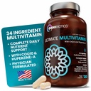 OmniBiotics Ultimate Daily Multivitamin για γυναίκες & άνδρες – 34 Βασικά συστατικά Συμπεριλαμβάνονται η βιταμίνη Α, C, D, E, B6, B12, Βιοτίνη, ψευδάργυρος – 120 κάψουλες Vegan