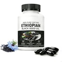 Black Seed Oil,Ethiopian Black Seed Oil Capsules with 4.64% Thymoquinone, Organic Cold-Pressed, 60 Softgels, Non-GMO, Gluten-Free(60 Capsules)
