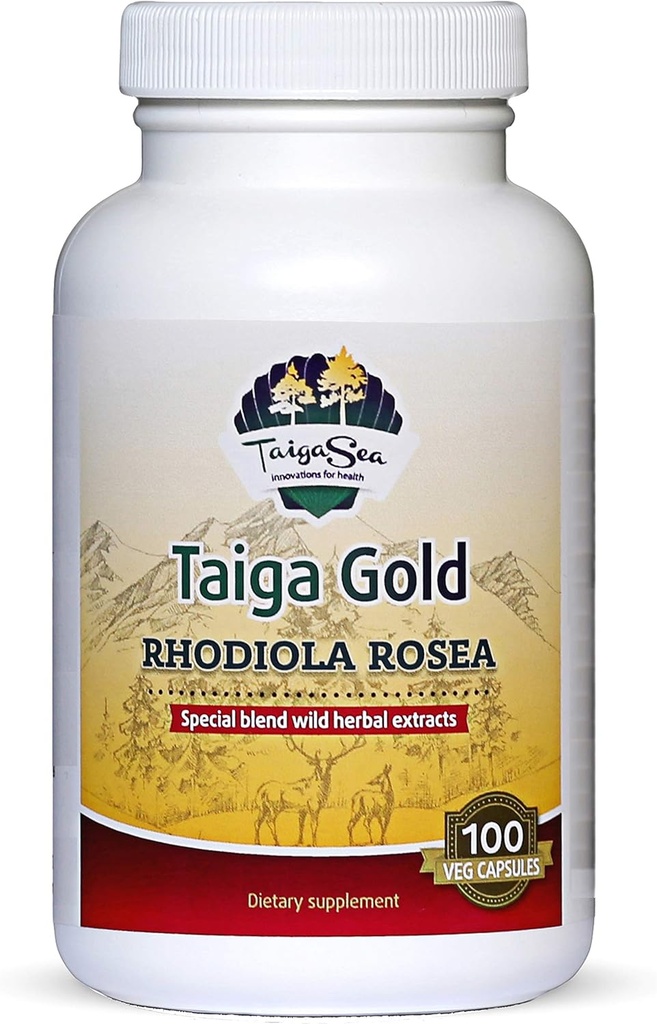 Άγριο εκχύλισμα Rhodiola Rosea, Σιβηρικό εκχύλισμα βοτάνων για φυσική ανακούφιση, εστίαση, διάθεση και ψυχική αναζωογόνηση, βέλτιστη ενέργεια και αντοχή, κάψουλες ρίζας Rhodiola
