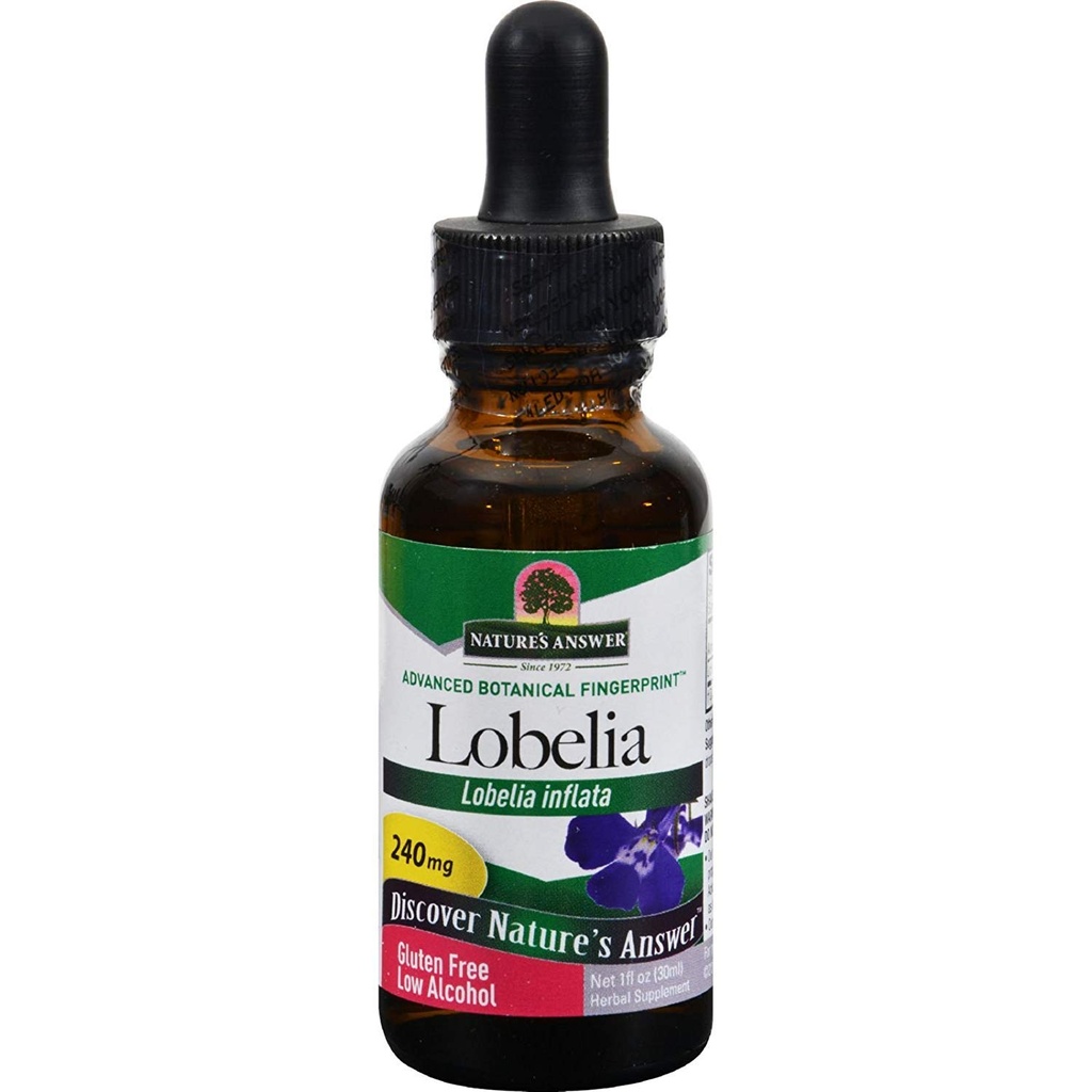 Nature's Answer Lobelia Herb with Organic Alcohol - 1 OZ - Homeopathic Tincture 3X - Lobelia inflata - Herbal Supplement - Gluten Free