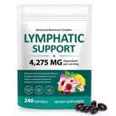 Lymphatic Support Supplement – Advanced Botanical Complex with Echinacea, Dandelion & Elderberry – Antioxidant-Rich Daily – 240 Softgels