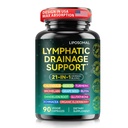 Lymphatic Drainage Supplements, Lymphatic Drainage Capsules Supplement - Wellness Complex Formula 21 in 1 - Aescia, Turmeric, Bromelain, Echinacea & More - Lymph System Support Capsule Easy Store