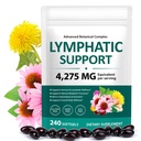 Lymphatic Drainage Supplements, 240 Softgels | Herbal Blend with Echinacea, Dandelion & Burdock Root | Supports Healthy Circulation & Fluid Balance, Gluten-Free