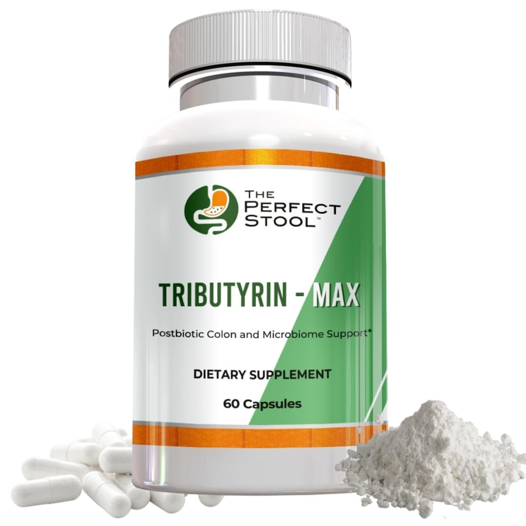 Tributyrin-Max | 750 mg High Potency Tributyrin, Delayed-Release Butyrate for Complete, Formed Bowel Movements & Gut Barrier Support