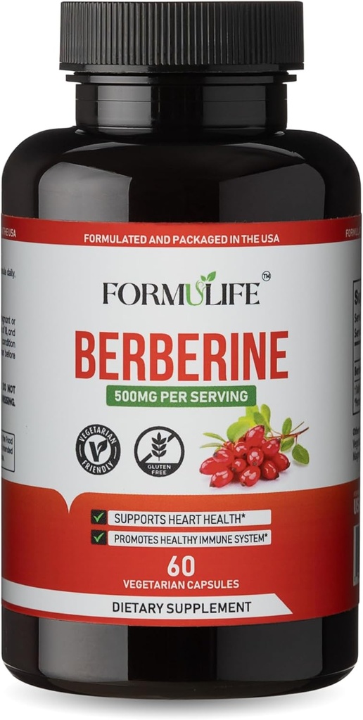 Berberine 500mg - Berberine Supplement | Supports GLP-1, AMPK Activator, Metabollic Wellnes, Berberine HCL 500mg for Healthy Lifestyle Women & Men, 60 Capsules, Non-GMO, Vegan, Made in USA