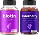 NutraChamps Biotin Gummies και Elderberry Gummies Bundle