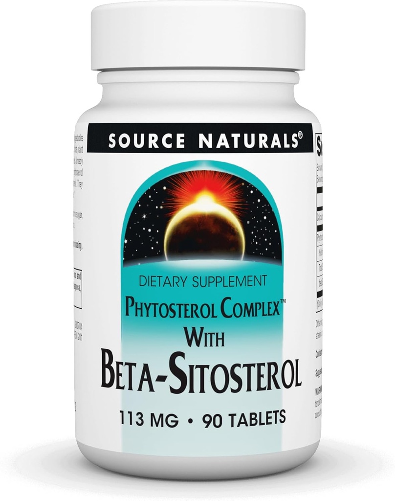 Source Naturals Phytosterol Complex with Beta- Sitosterol, Υποστηρίζει υγιή επίπεδα χοληστερόλης *, 113 mg - 90 δισκία