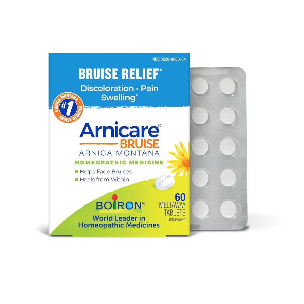 Boiron Arnicare Bruise for Relief of Pain or Swelling from Injuries, and Discoloration of Bruises - 60 Tablets