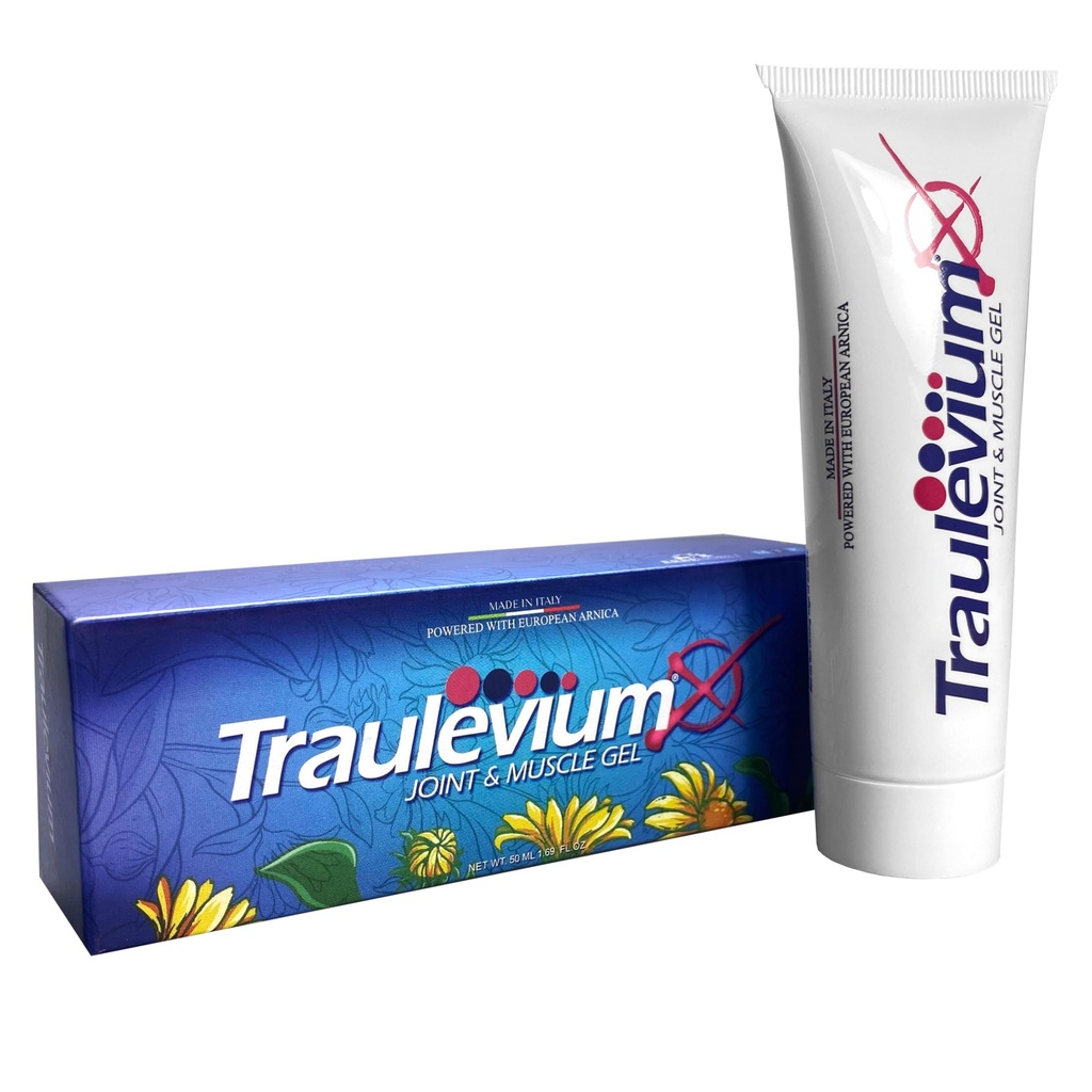 Joint & Muscle Gel - Made in Italy - Soothing Comfort for Back, Neck, Hands, Feet - Premium Whole Body Rub Powered by Arnica- Non-Greasy 1.69oz Tube