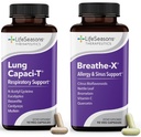 LifeSeasons Brease-X with Lung Capaci-T - Αλλεργία & Αναπνευστική Υποστήριξη - Fast Active Sinus Relief - Αυξάνει την ικανότητα οξυγόνου & μειώνει το mucus - 180 κάψουλες