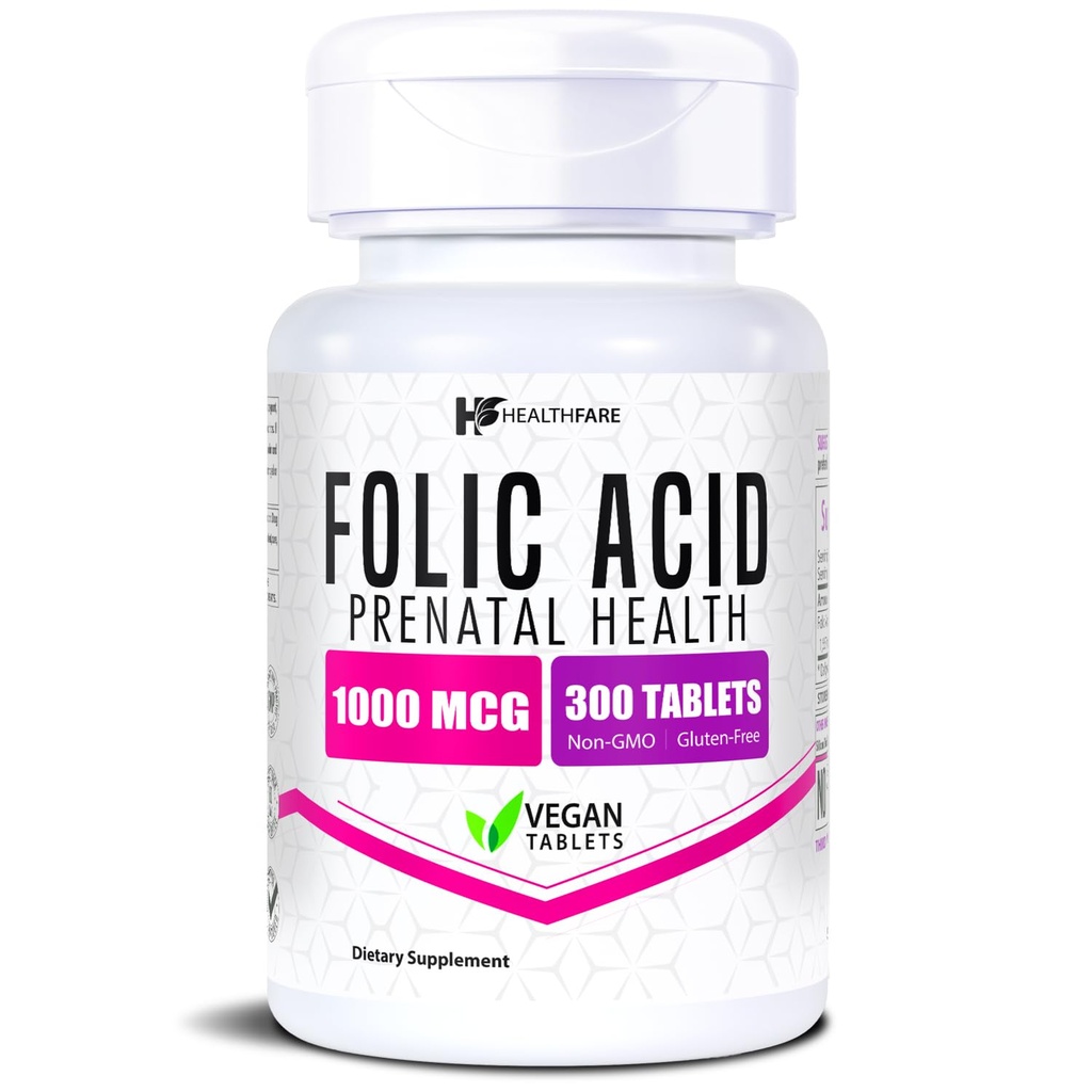 Healthfare Folic Acid 1000mcg 