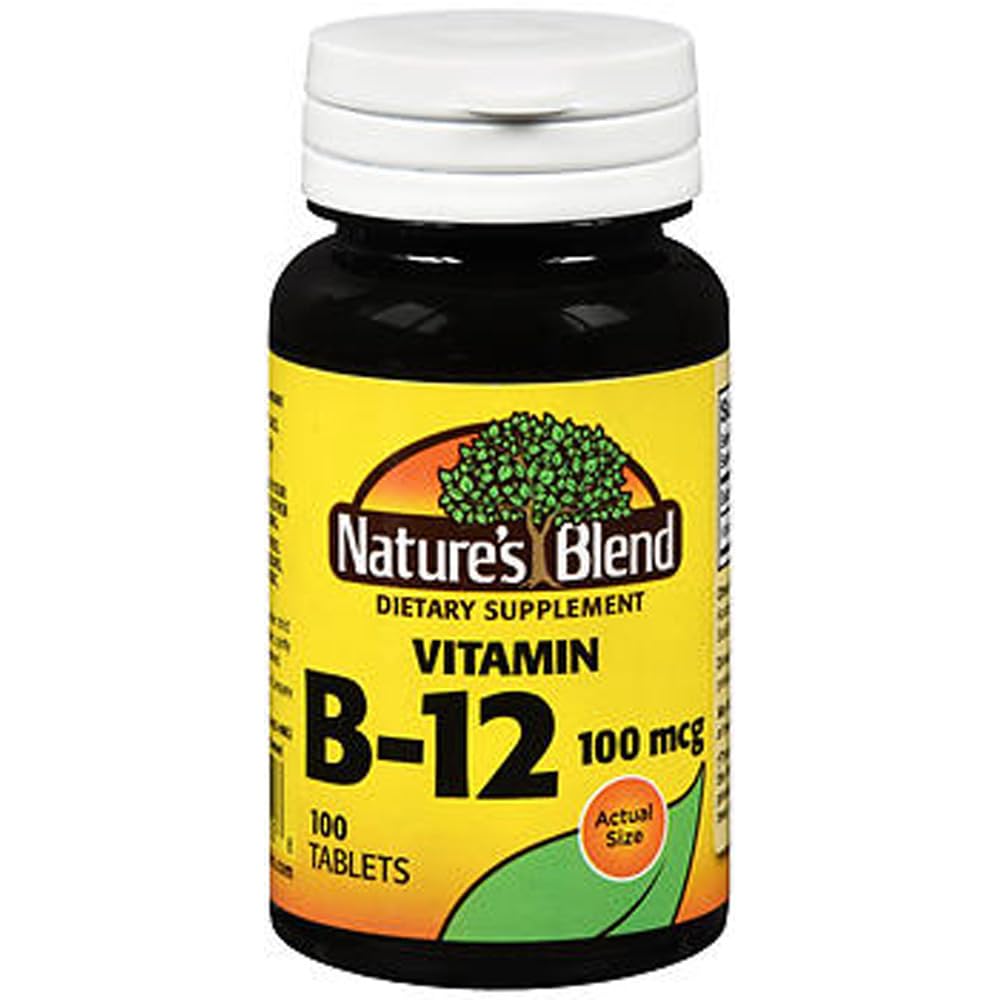 Nature's Blend Vitamin B12 100 mcg Δισκία - 100 ct, Συσκευασία των 2