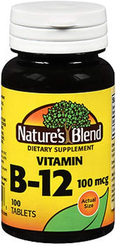 Nature's Blend Vitamin B12 100 mcg Δισκία - 100 ct, Συσκευασία των 2