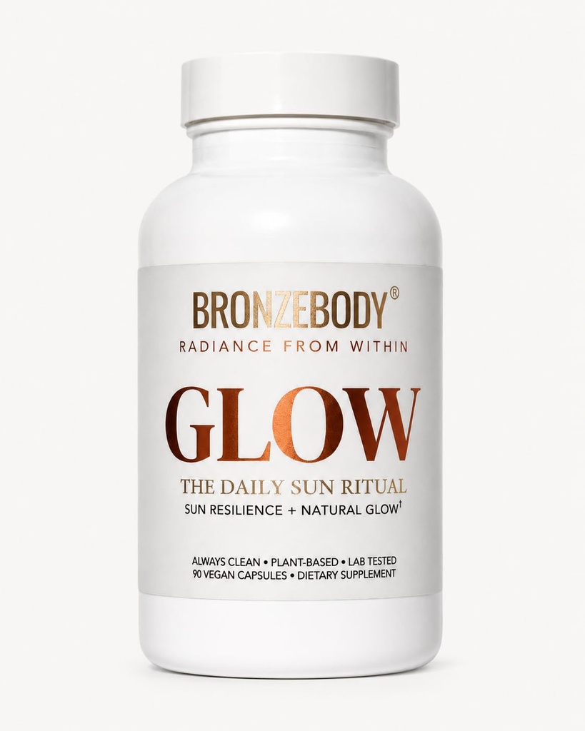 Bronzebody® GLOW — 5-in-1 Daily Photonutrition Capsule | Astaxanthin, Lycopene, Beta-Carotene, Lutein & Annatto Tocotrienols | Warm Glow + Sun Resilience | 90 Vegan Capsules 1 Month Supply